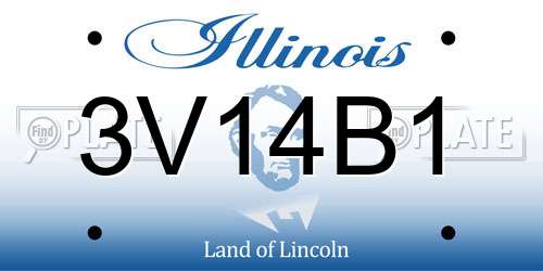 3V14B1 Illinois License Plate