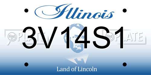 3V14S1 Illinois License Plate