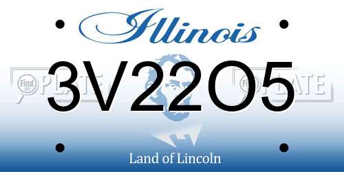 3V22O5 Illinois License Plate