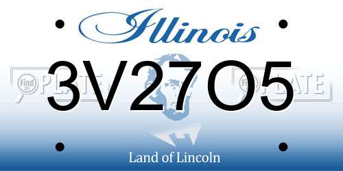 3V27O5 Illinois License Plate