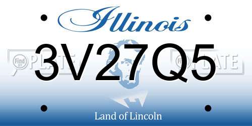 3V27Q5 Illinois License Plate
