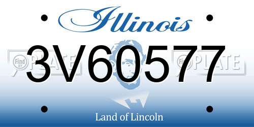 3V60577 Illinois License Plate