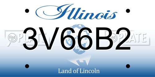3V66B2 Illinois License Plate