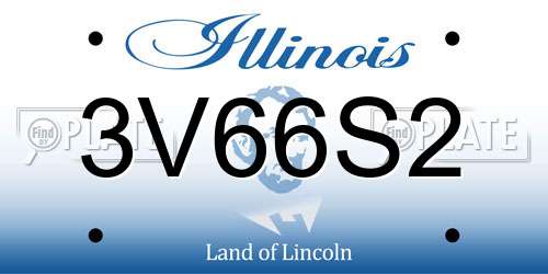 3V66S2 Illinois License Plate