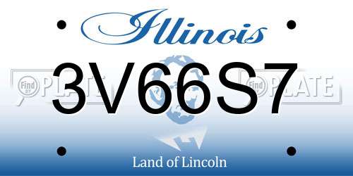 3V66S7 Illinois License Plate