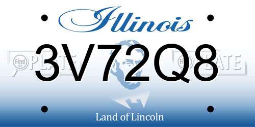 3V72Q8 Illinois License Plate