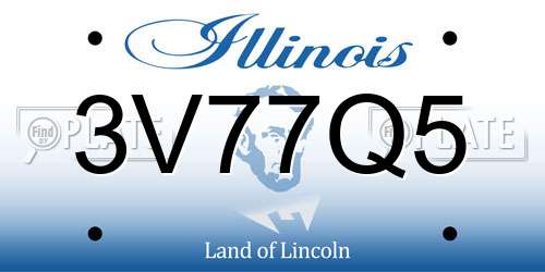 3V77Q5 Illinois License Plate