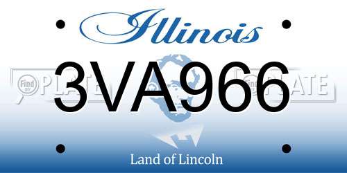 3VA966 Illinois License Plate