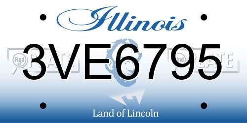 3VE6795 Illinois License Plate