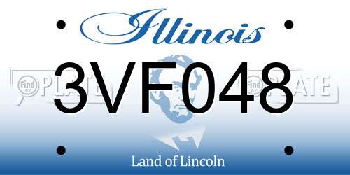 3VF048 Illinois License Plate