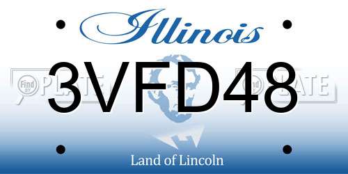 3VFD48 Illinois License Plate