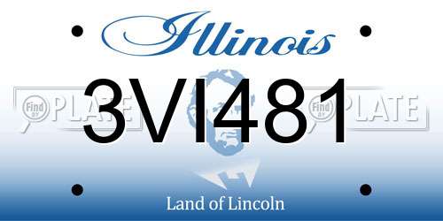 3VI481 Illinois License Plate