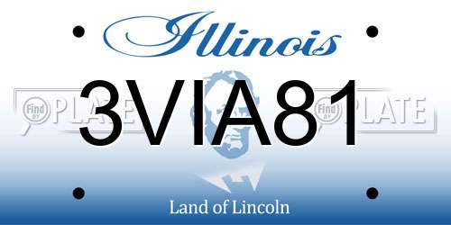3VIA81 Illinois License Plate