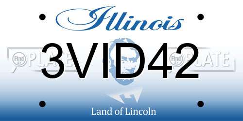 3VID42 Illinois License Plate
