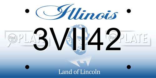 3VII42 Illinois License Plate