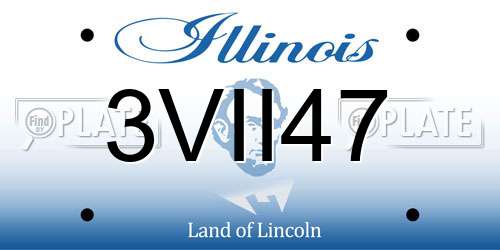 3VII47 Illinois License Plate