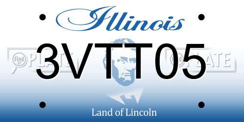 3VTT05 Illinois License Plate
