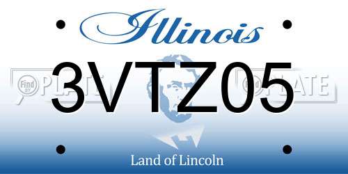 3VTZ05 Illinois License Plate