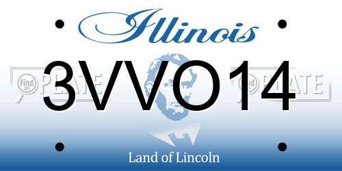 3VVO14 Illinois License Plate