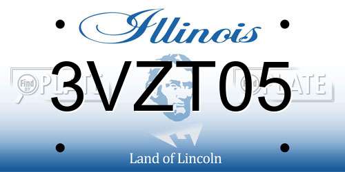 3VZT05 Illinois License Plate