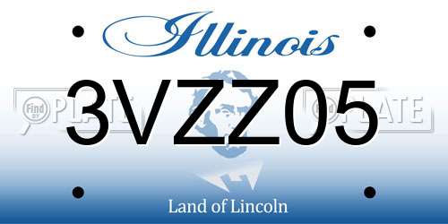 3VZZ05 Illinois License Plate