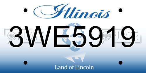 3WE5919 Illinois License Plate
