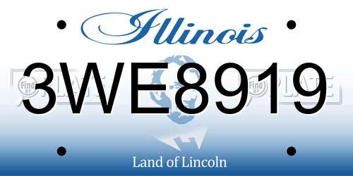 3WE8919 Illinois License Plate