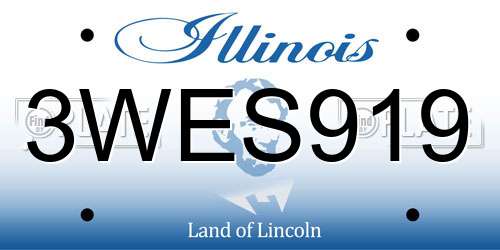 3WES919 Illinois License Plate