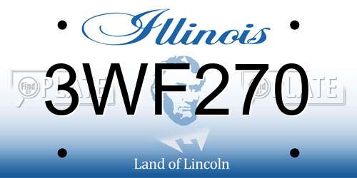 3WF270 Illinois License Plate