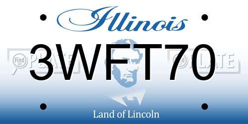 3WFT70 Illinois License Plate