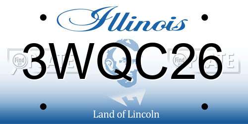 3WQC26 Illinois License Plate