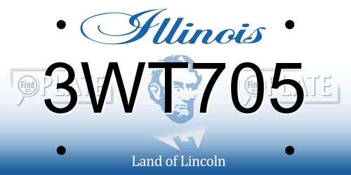3WT705 Illinois License Plate