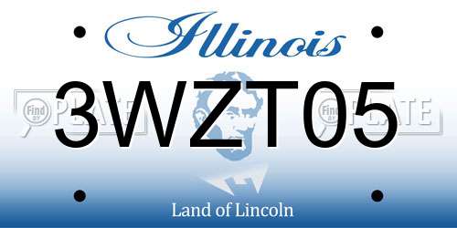 3WZT05 Illinois License Plate