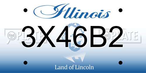 3X46B2 Illinois License Plate
