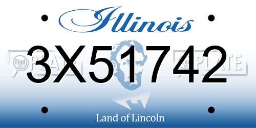 3X51742 Illinois License Plate