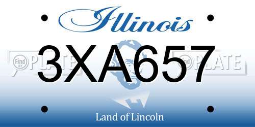 3XA657 Illinois License Plate