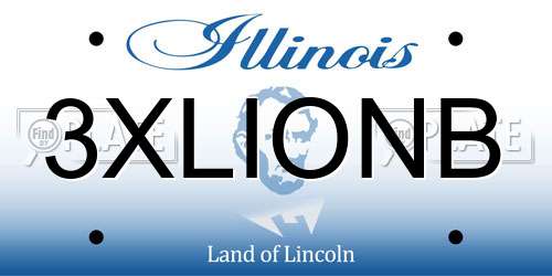 3XLIONB Illinois License Plate