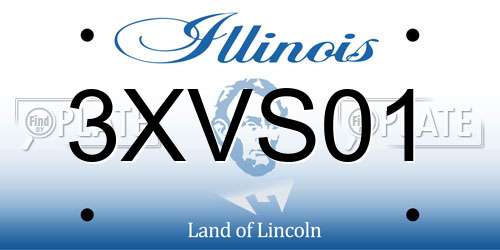 3XVS01 Illinois License Plate