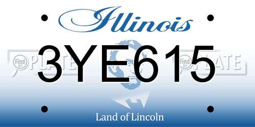 3YE615 Illinois License Plate