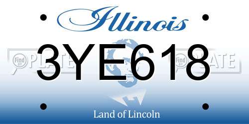 3YE618 Illinois License Plate