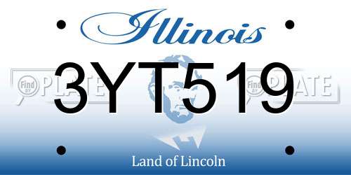 3YT519 Illinois License Plate