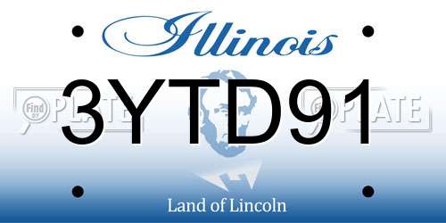 3YTD91 Illinois License Plate