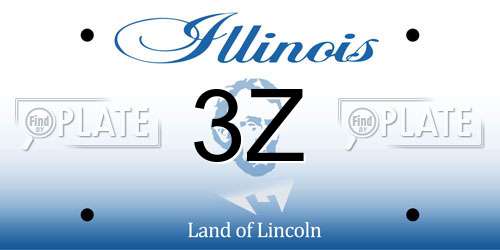 3Z Illinois License Plate