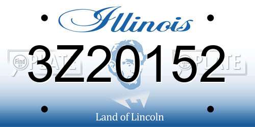 3Z20152 Illinois License Plate