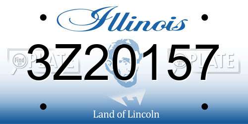 3Z20157 Illinois License Plate