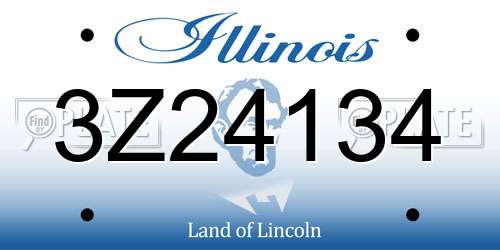 3Z24134 Illinois License Plate