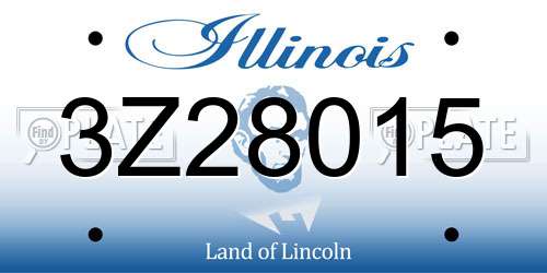 3Z28015 Illinois License Plate