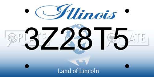 3Z28T5 Illinois License Plate