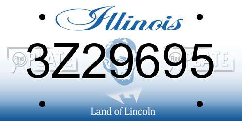 3Z29695 Illinois License Plate
