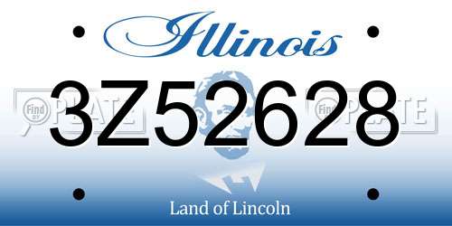 3Z52628 Illinois License Plate